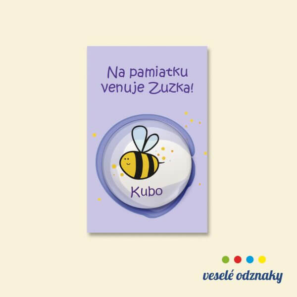 vcielka2 Odznak a magnetka s motívom včielka