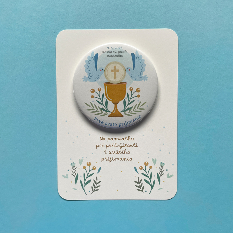 Holubičky pre chlapca – Magnetka na sväté prijímanie