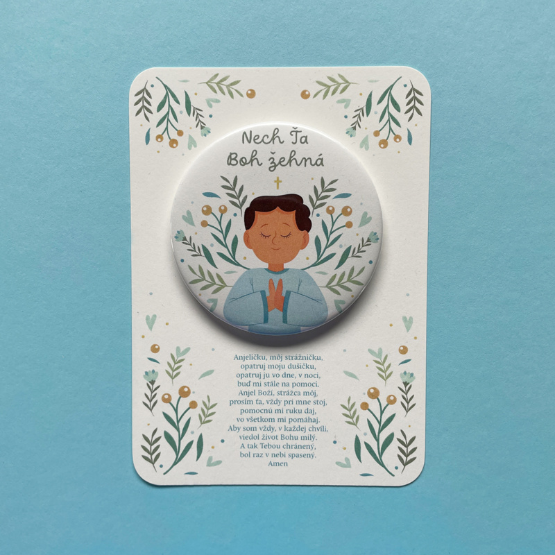 Modliaci sa chlapček  – Magnetka na sväté prijímanie 