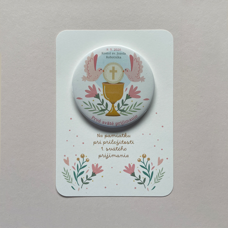 Holubičky pre dievča – Magnetka na sväté prijímanie