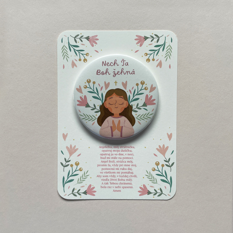 Modliace sa dievčatko  – Magnetka na sväté prijímanie